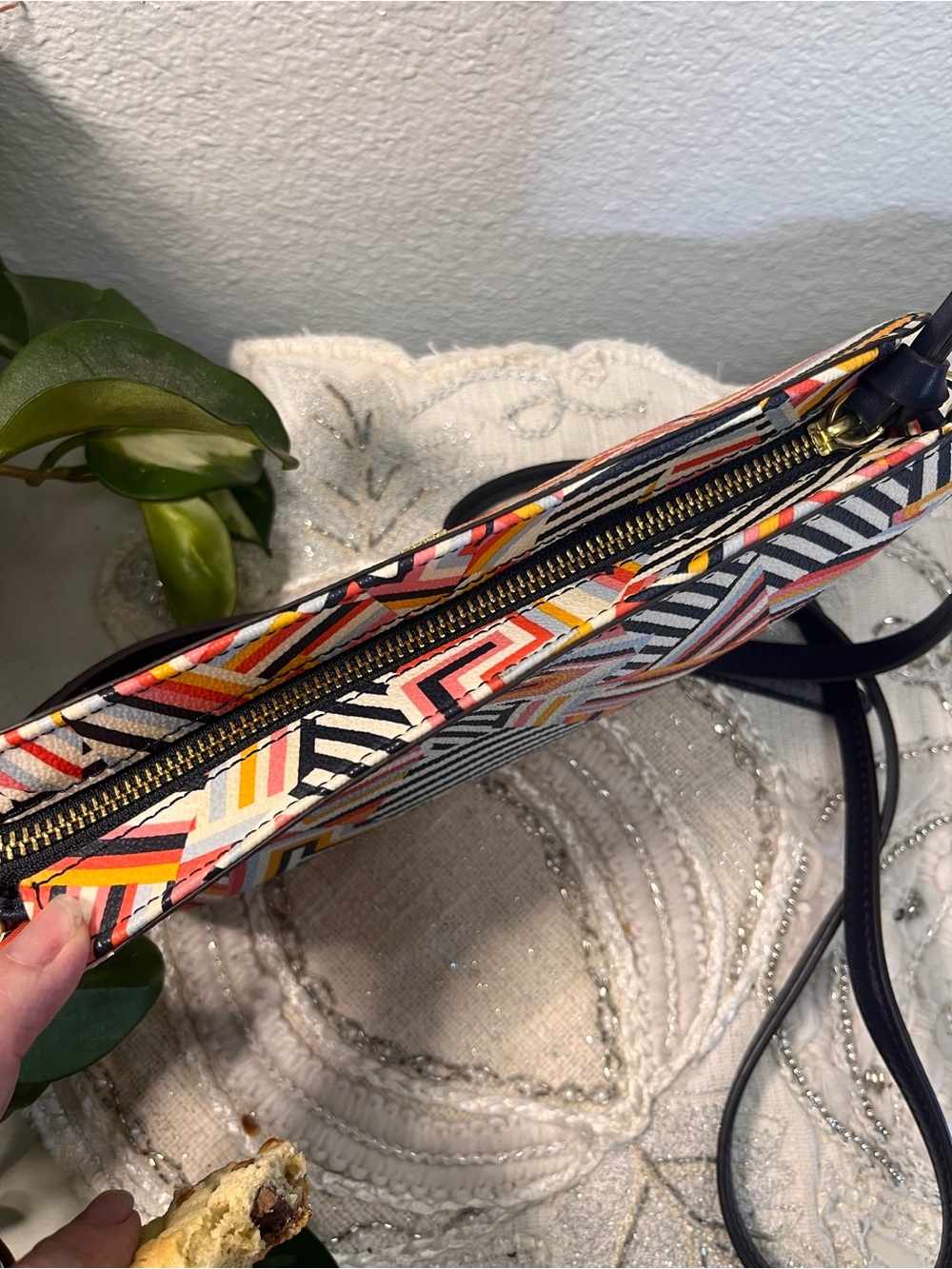 Tory Burch Kerrington Multicolor Geometric Crossbody Bag - Picture 5 of 14